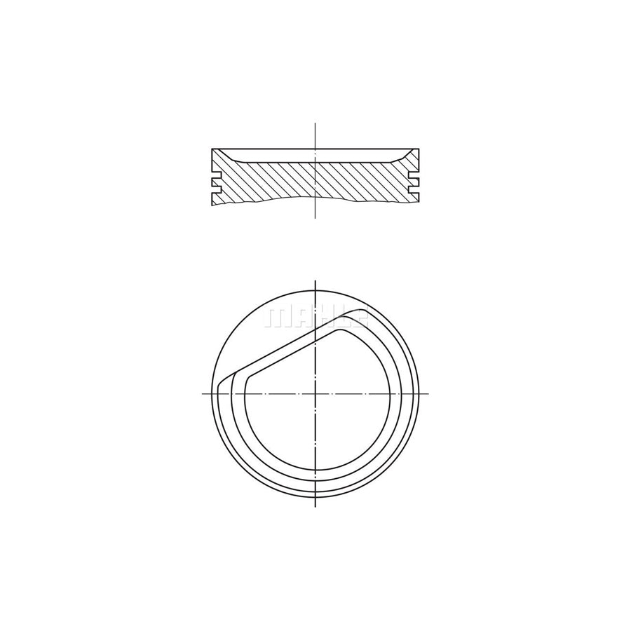 MAHLE ORIGINAL 001 26 01 Piston 80,25 mm, without cooling duct