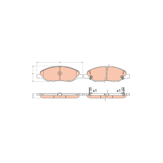 TRW Gdb3577 Brake Pad Set With Acoustic Wear Warning