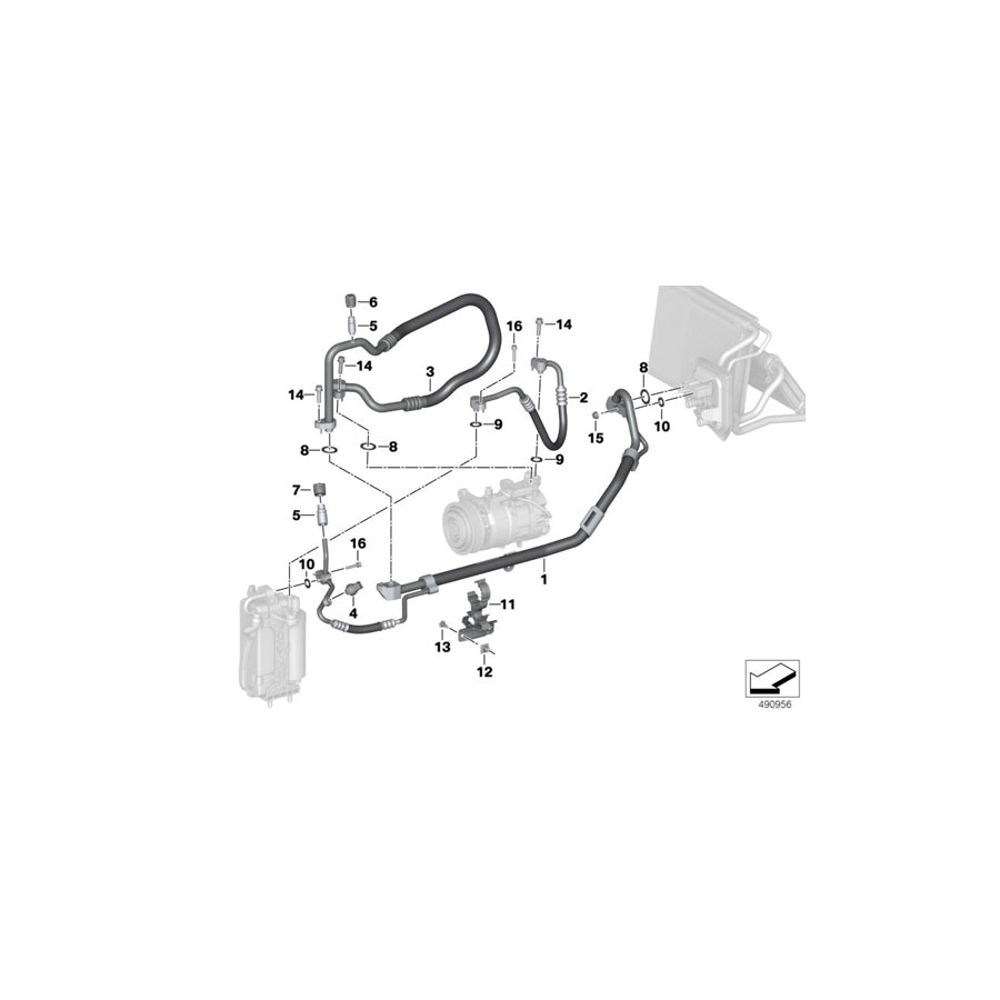 Genuine BMW 64539398902 G29 Suction Pipe Evaporator-Compressor R1234YF (Inc. Z4 M40i) | Duco Car Parts UK Car Parts