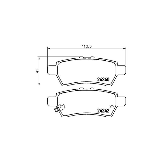 Hella 8DB 355 012 081 Brake Pad Set With Acoustic Wear Warning