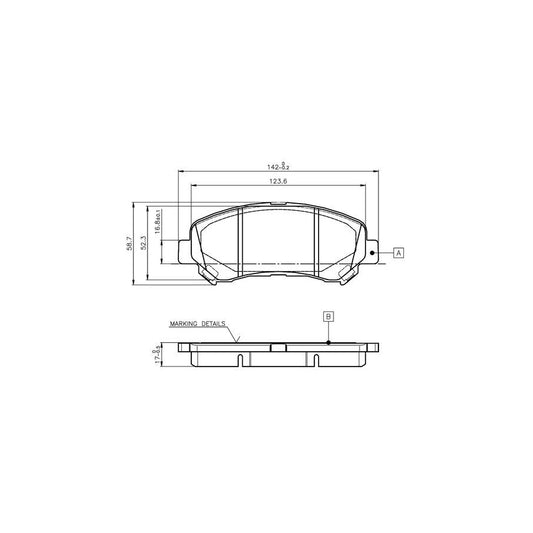 Bosch 0986Tb3117 Brake Pad Set Excl Wear Warning Contact