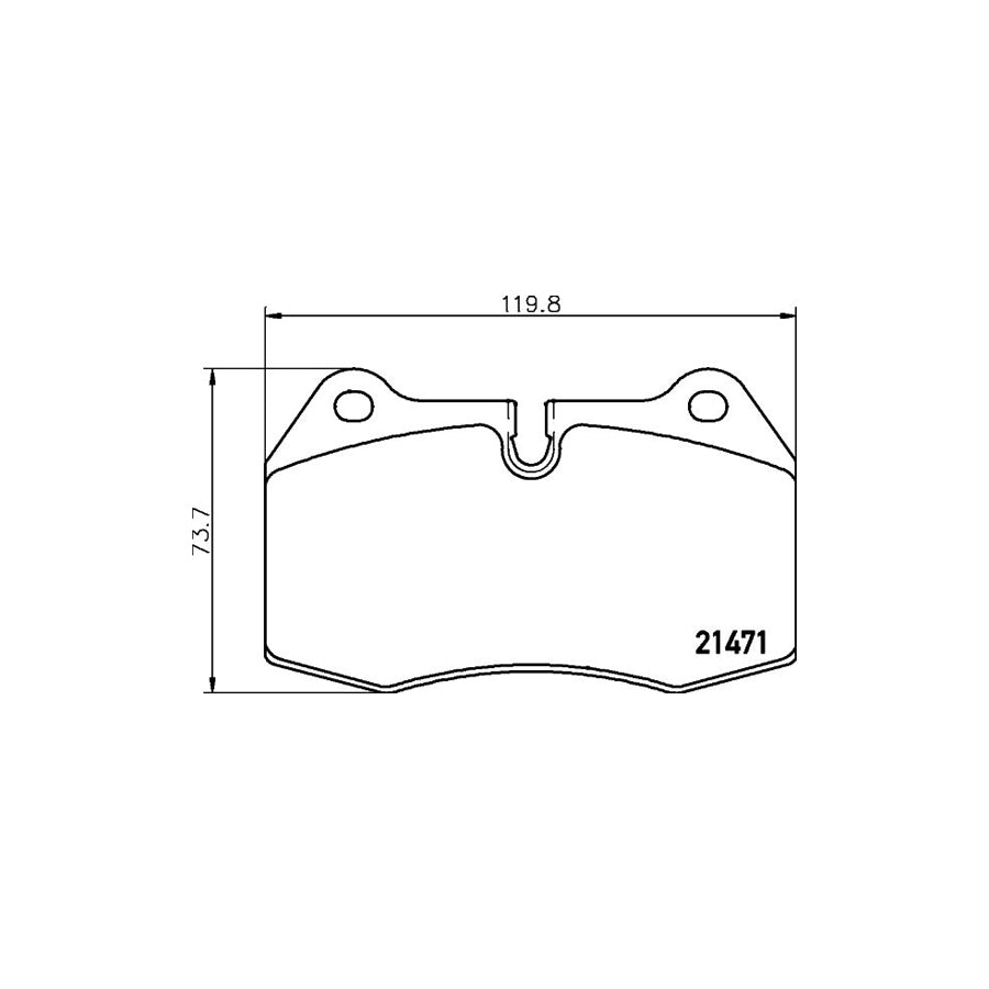 Hella 8DB 355 018 211 Brake Pad Set Prepared For Wear Indicator