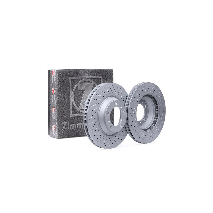 ZIMmERMANN COAT Z 460 1577 20 Brake Disc for PORSCHE 911 Internally Vented Perforated Coated High carbon