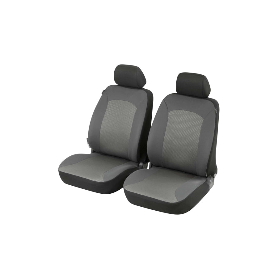 WALSER ZIPP IT Premium 11791 Car seat cover Black, Grey, Polyester, Front