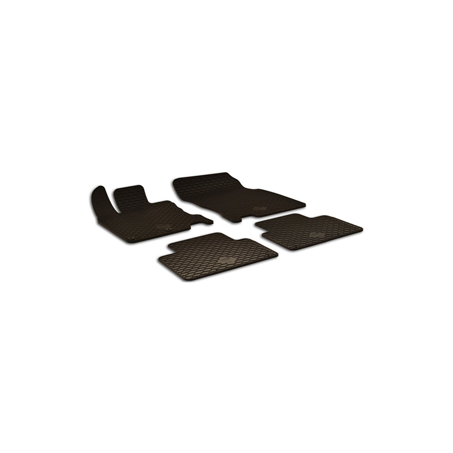 WALSER 50783 Floor mat set for NISSAN Qashqai II (J11) Elastomer, Front and Rear, Quantity: 4, Black