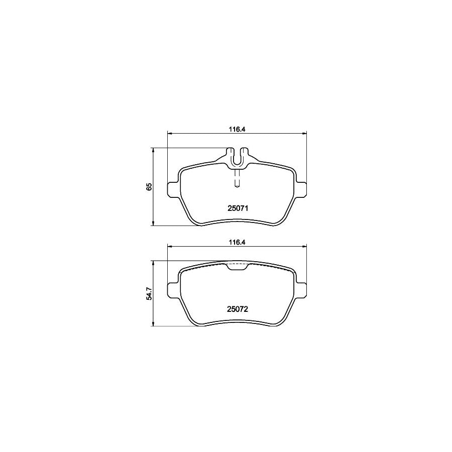 Hella 8DB 355 020 471 Brake Pad Set Suitable For Mercedes Benz Sl Convertible R231 Prepared For Wear Indicator With Brake Caliper Screws With Accessories