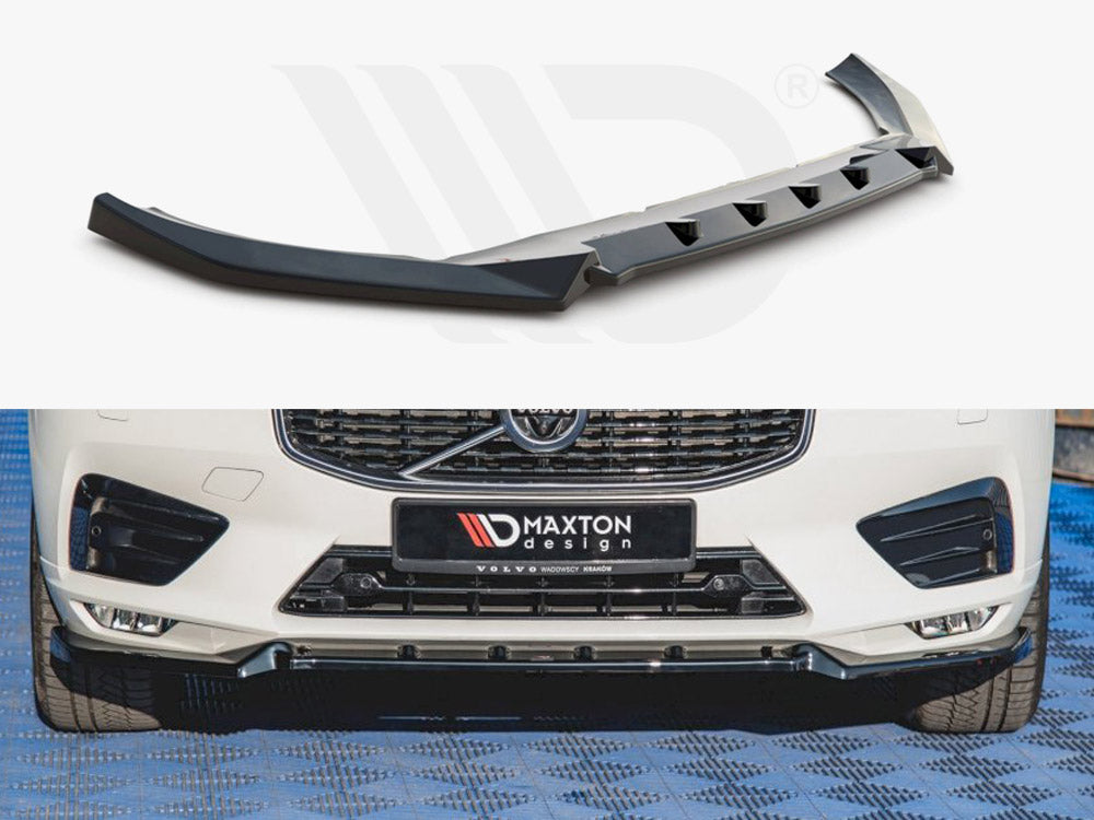 Maxton Design VO-XC60-2-RDESIGN-FD2T Front Splitter V.2 Volvo Xc60 MK2 R-design | Duco Car Parts UK Car Parts