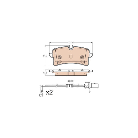 TRW Gdb1975 Brake Pad Set For Audi A8 D4 4H2 4H8 4Hc 4Hl Incl Wear Warning Contact