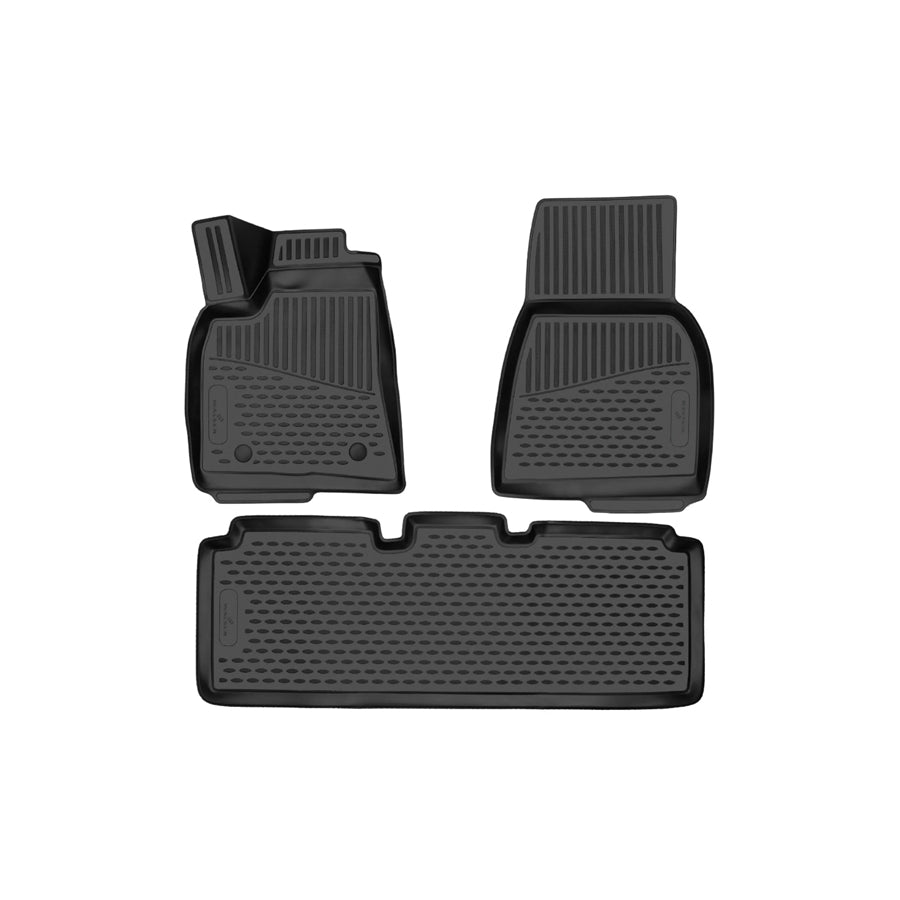 WALSER Tailored, XTR 75191 Floor mat set Elastomer, Front and Rear, Black