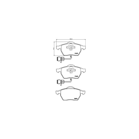Hella 8DB 355 008 531 Brake Pad Set For Audi A8 D2 4D2 4D8 With Integrated Wear Warning Contact