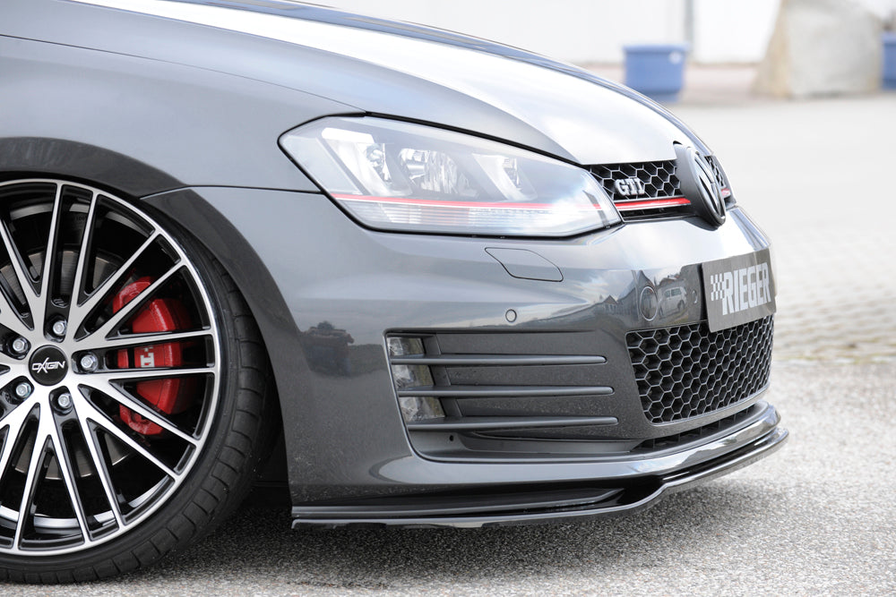 Rieger 00088099 VW Mk7 Golf Front Splitter (GTI & GTD) - Glossy Black