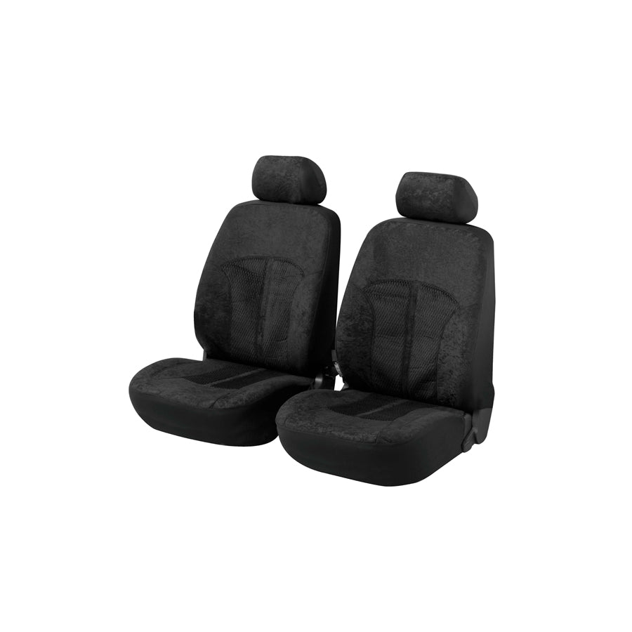 WALSER ZIPP IT Premium 11787 Car seat cover Black, Polyester, Front
