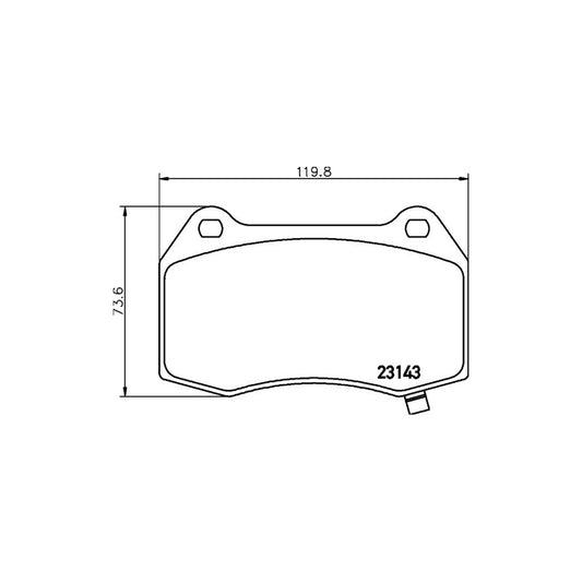 Hella 8DB 355 014 461 Brake Pad Set With Acoustic Wear Warning