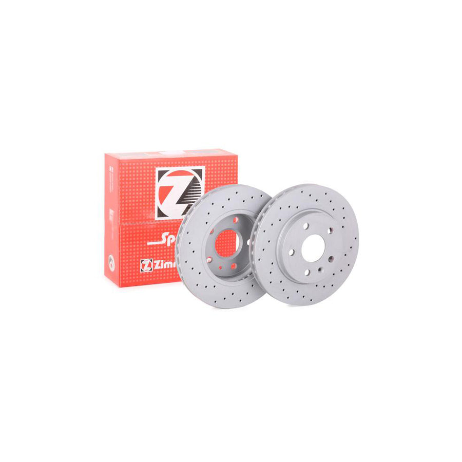 ZIMmERMANN SPORT COAT Z 430 2614 52 Brake Disc Internally Vented Perforated Coated High carbon