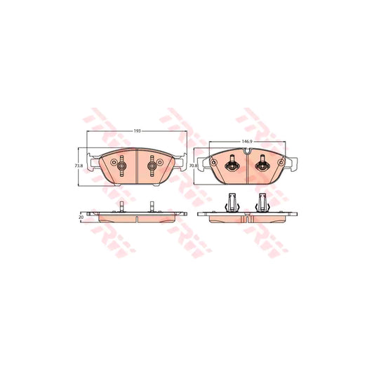 TRW Gdb2113 Brake Pad Set Prepared For Wear Indicator