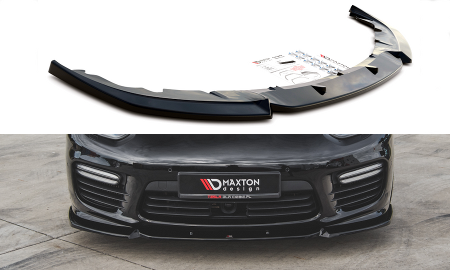 Maxton Design PO-PA-970-T-FD1T Front Splitter V.1 Porsche Panamera Turbo 970 (Facelift) | Duco Car Parts UK Car Parts