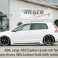 Rieger 00059556 VW R, GTI & GTD Right Side Skirt -  Matte Black