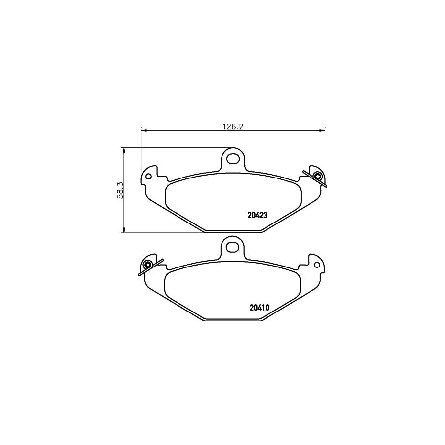 Hella 8DB 355 019 401 Brake Pad Set Not Prepared For Wear Indicator