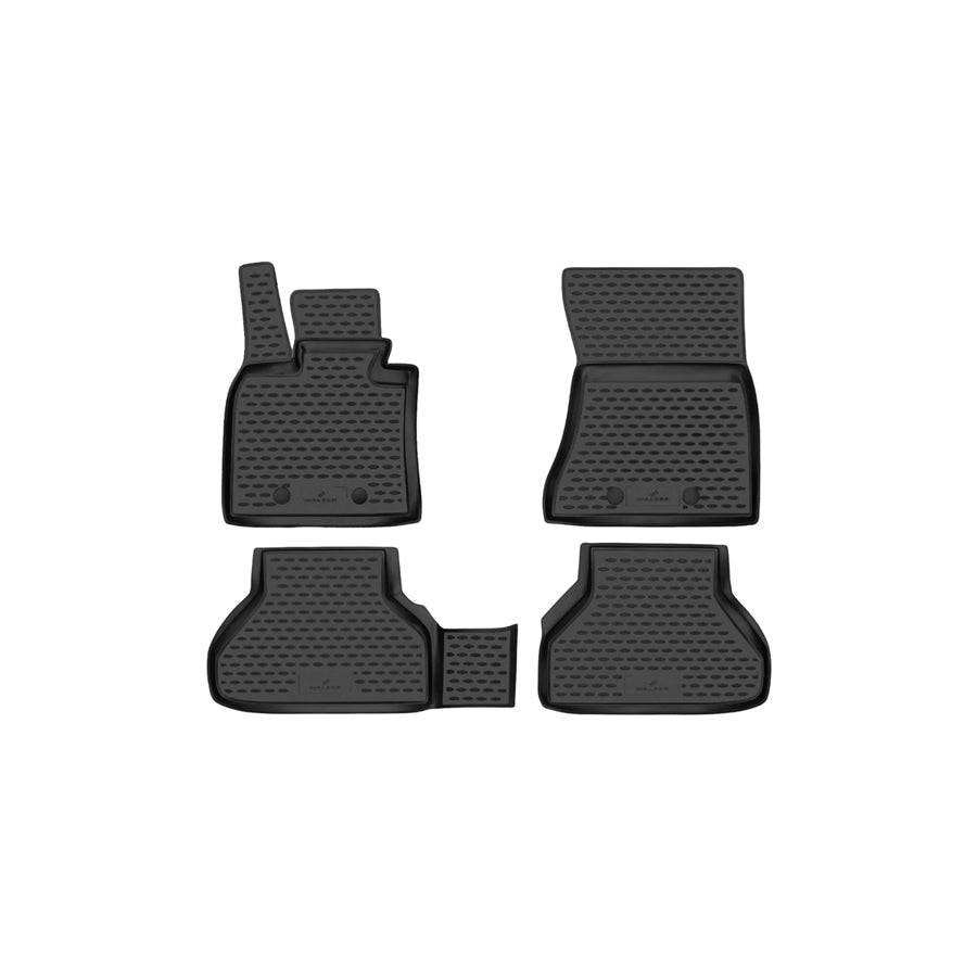 WALSER Tailored, XTR 75182 Floor mat set Elastomer, Front and Rear, Black