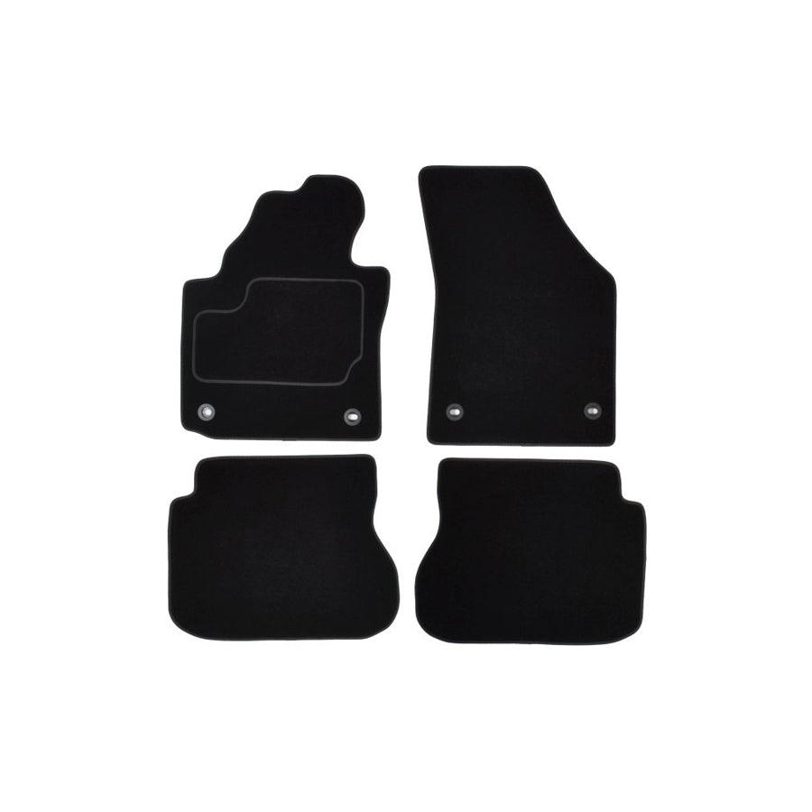 MAMMOOTH A041 VW50 PRM 01 Floor mat set for VW CADDY Textile, Front and Rear, Quantity: 4, Black