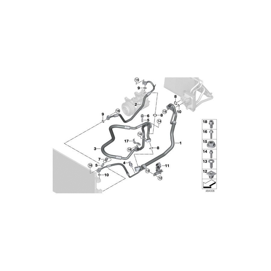 Genuine BMW 64539354534 G01 G02 Refrigerant Line, Dual Line R1234YF (Inc. X4) | Duco Car Parts UK Car Parts