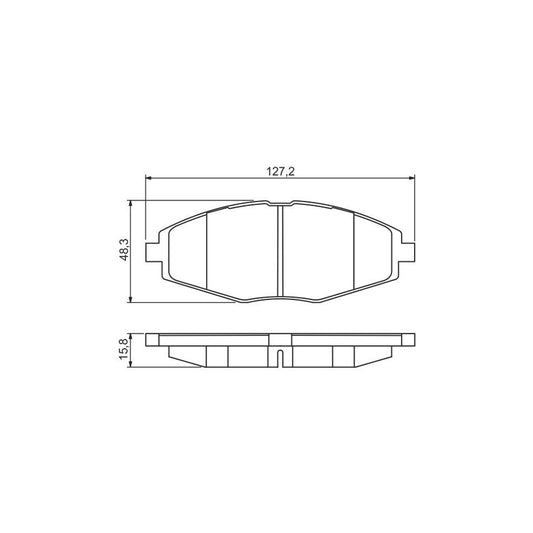Bosch 0986495224 Brake Pad Set BP1522