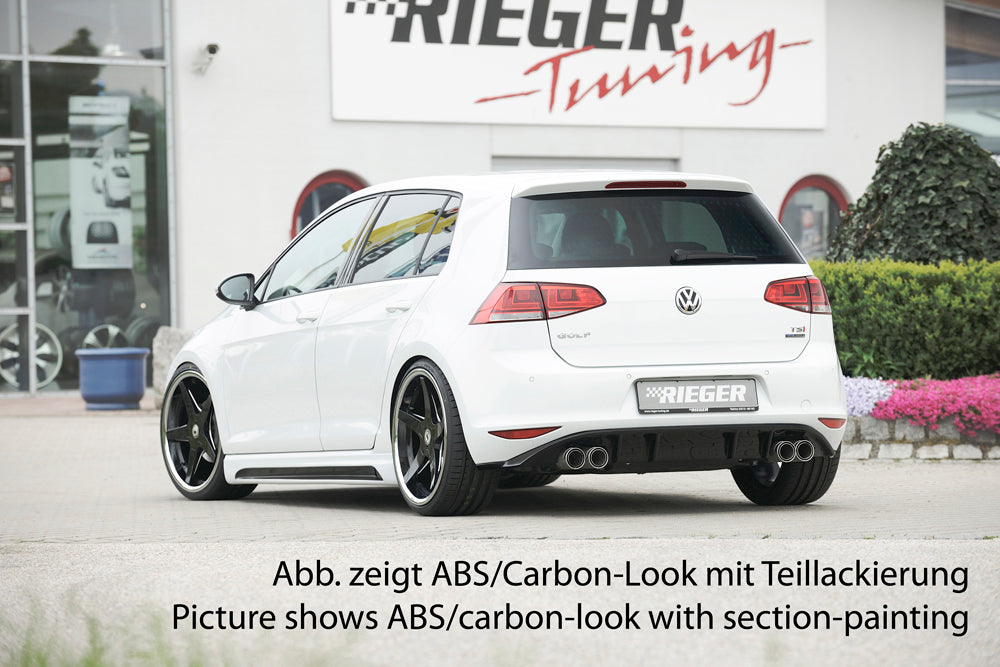 Rieger 00059556 VW R, GTI & GTD Right Side Skirt -  Matte Black