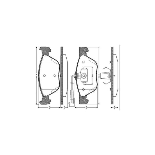 Bosch 0986Tb2286 Brake Pad Set Incl Wear Warning Contact With Accessories