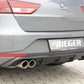 Rieger 00027020 SEAT 5F Leon FR Rear Diffuser for Twin Tailpipe Left -  Matte Black