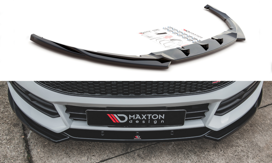 Maxton Design FO-FO-3F-ST-FD5T Front Splitter V.5 Ford Focus ST MK3 (Facelift) | Duco Car Parts UK Car Parts