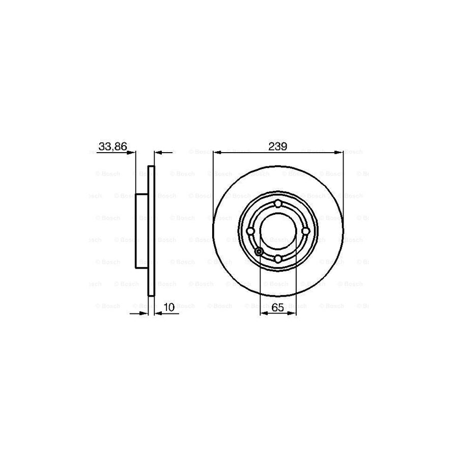 BOSCH 0 986 478 620 Brake Disc Solid Oiled with bolts screws