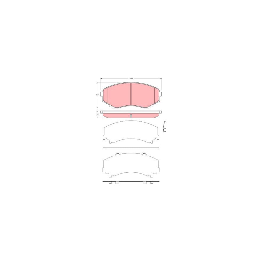 TRW Gdb3326 Brake Pad Set For Mazda Mpv Ii Lw With Acoustic Wear Warning With Accessories