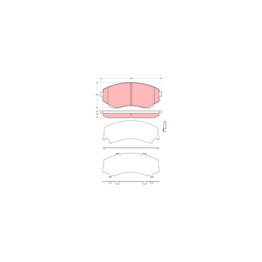 TRW Gdb3326 Brake Pad Set For Mazda Mpv Ii Lw With Acoustic Wear Warning With Accessories