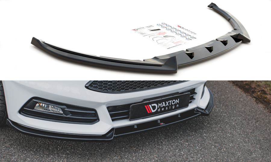 Maxton Design FO-FO-3F-ST-FD4T Front Splitter V.4 Ford Focus ST MK3 (Facelift) | Duco Car Parts UK Car Parts