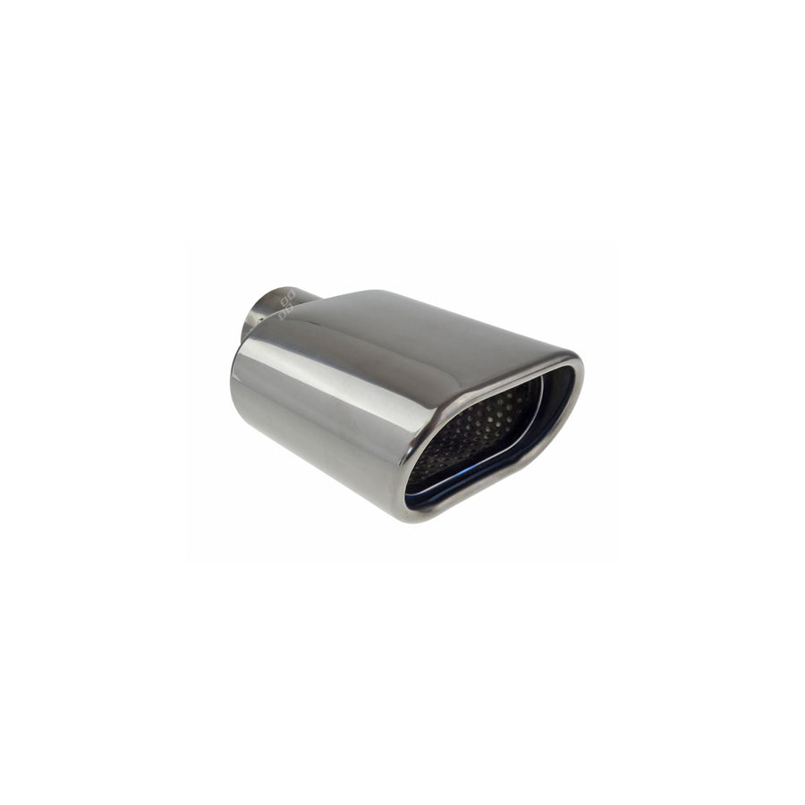 AMiO MT 019BC 02192 Exhaust tip Dark, Silver, oval, Wide, Stainless Steel, 168mm, 56mm
