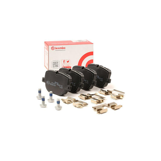 Brembo P 44 025 Brake Pad Set For Land Rover Range Rover Prepared For Wear Indicator With Brake Caliper Screws