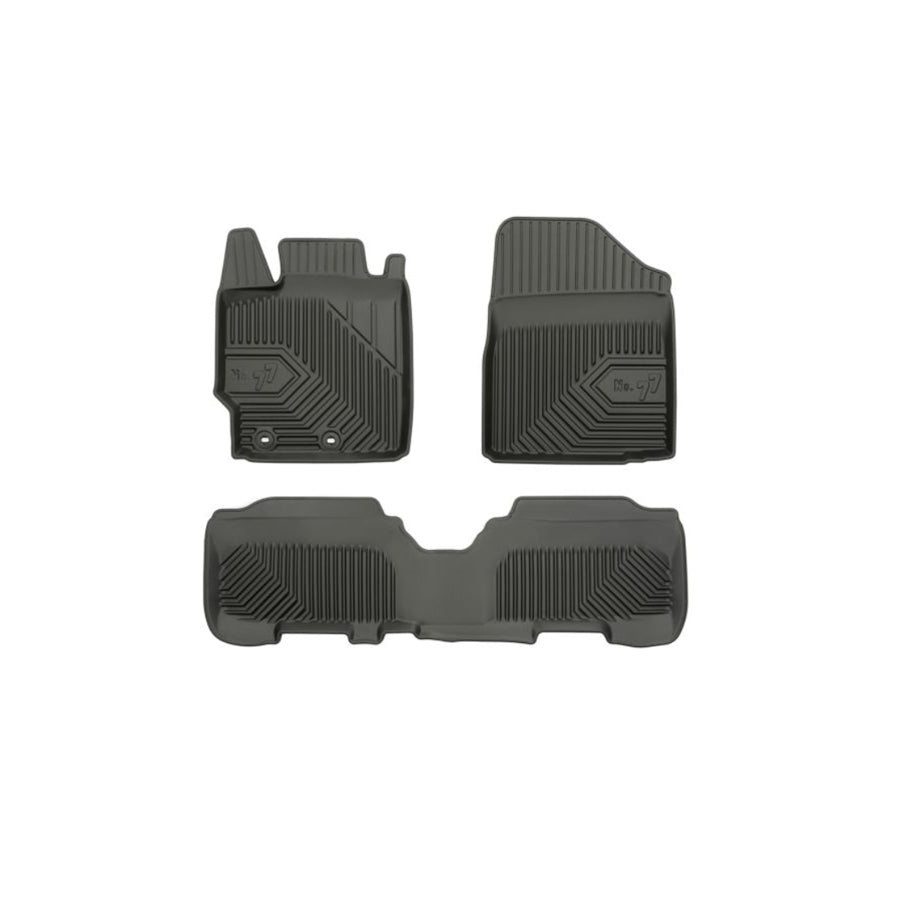 FROGUM Tailored 77408401 Floor mat set for TOYOTA Yaris II Hatchback (XP9) Elastomer, Front and Rear, Quantity: 3, Black, (LHD)