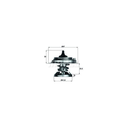 MAHLE ORIGINAL TX 29 71D Engine thermostat Opening Temperature: 71°C, with seal