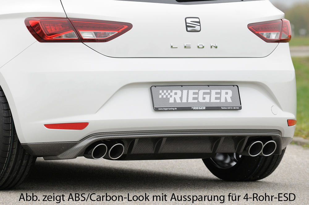 Rieger 00027017 SEAT 5F Leon Rear Diffuser