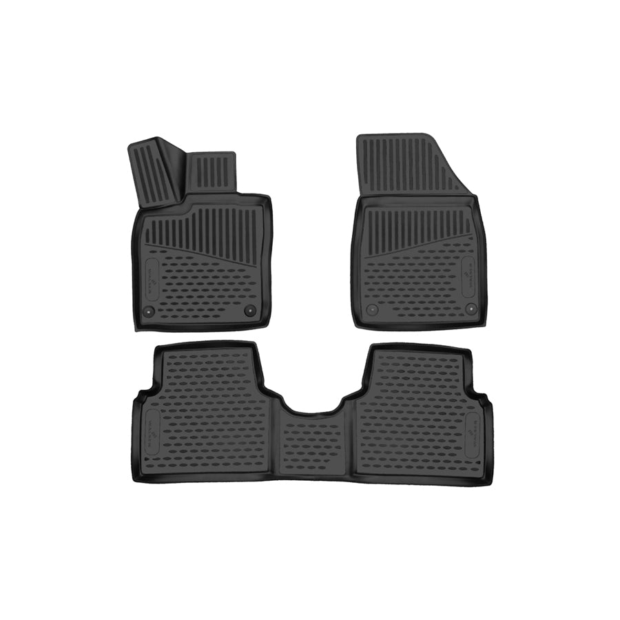 WALSER Tailored, XTR 75188 Floor mat set Elastomer, Front and Rear, Black