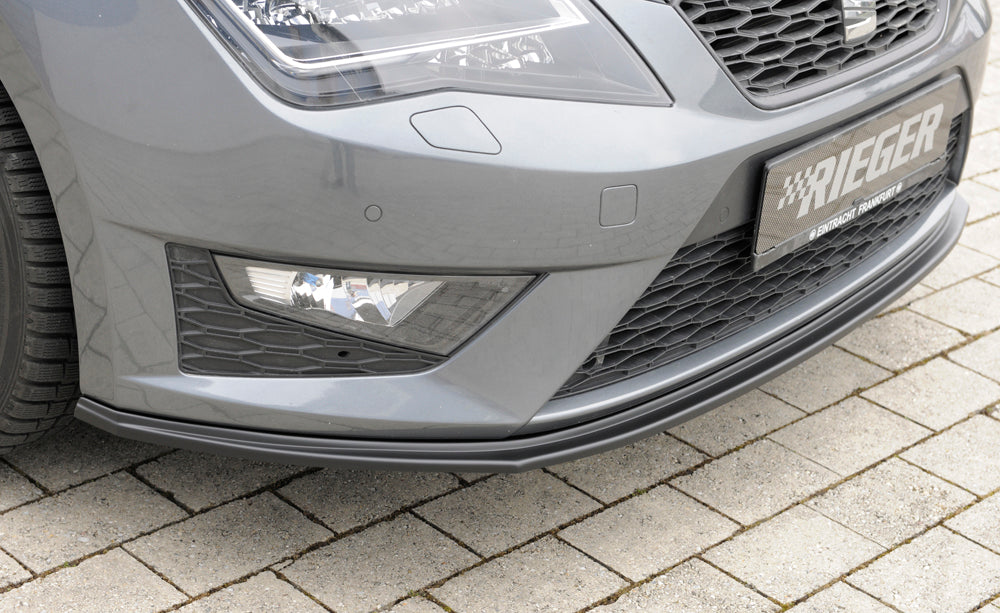 Rieger 00027022 SEAT 5F Front Splitter (Leon FR & Leon Cupra) -  Matte Black