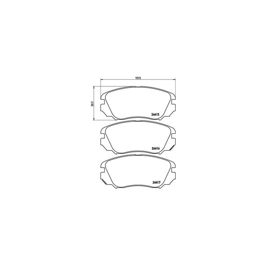 Brembo P 59 054 Brake Pad Set With Acoustic Wear Warning