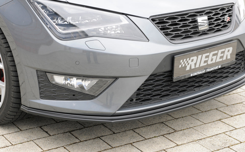 Rieger 00027022 SEAT 5F Front Splitter (Leon FR & Leon Cupra) -  Matte Black