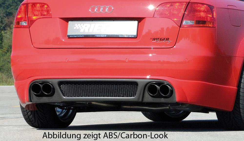 Rieger 00055226 Audi 8E B7 A4 Rear Diffuser for Twin Tailpipe Left & Right -  Matte Black