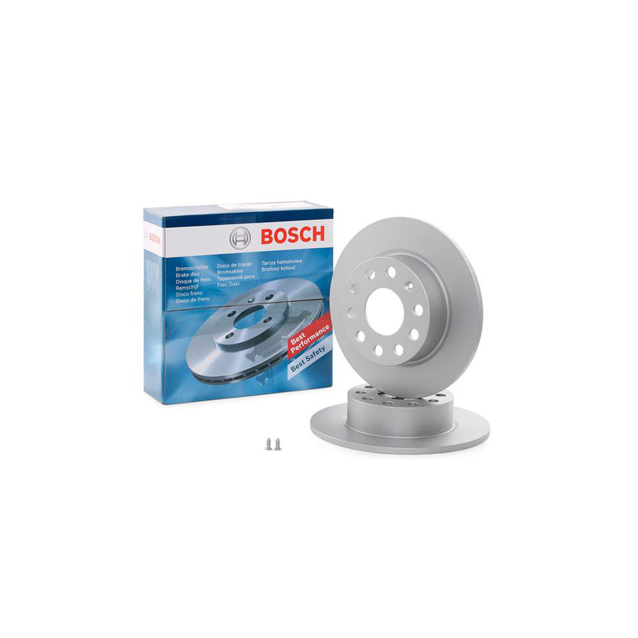BOSCH 0 986 479 099 Brake Disc Solid Coated with bolts screws