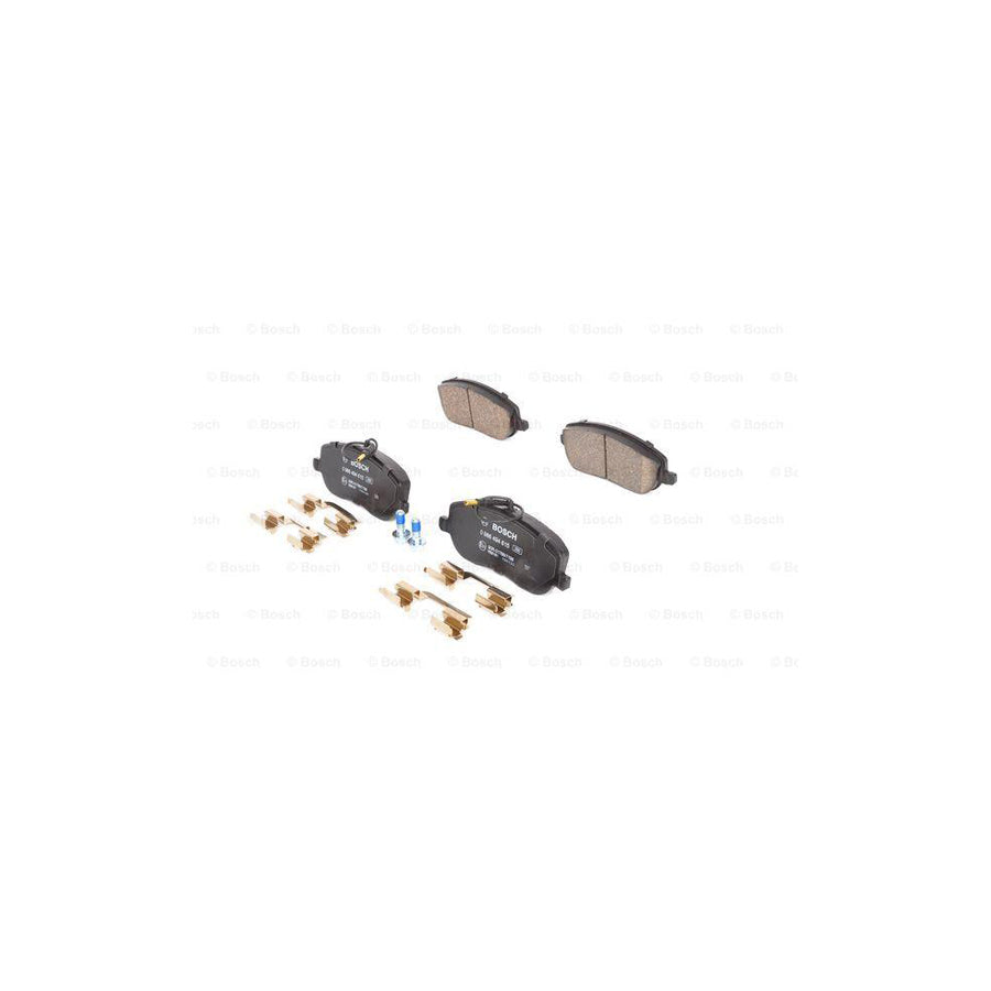 Bosch 0986494615 Brake Pad Set With Integrated Wear Sensor With Anti Squeak Plate With Bolts Screws With Accessories BP2610