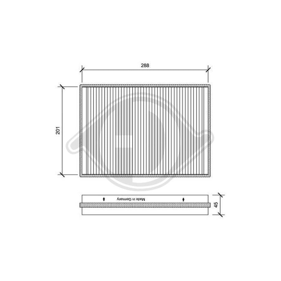 Diederichs Dci1181 Pollen Filter For Jaguar Xj Saloon (X350, X358) | Duco Car Parts UK Car Parts