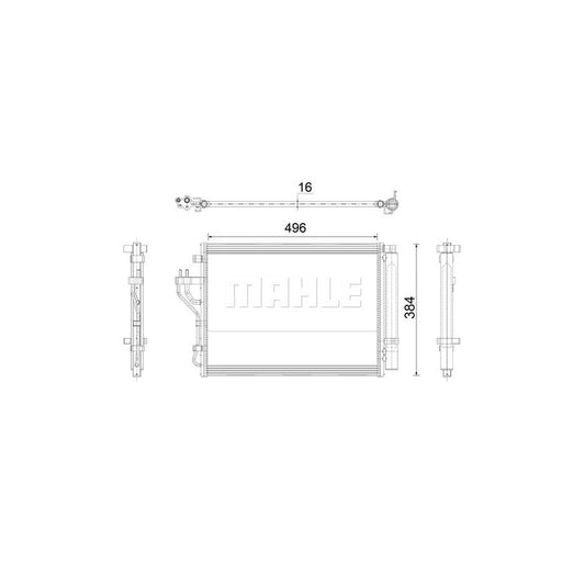 MAHLE ORIGINAL AC 43 000P Air conditioning condenser with dryer