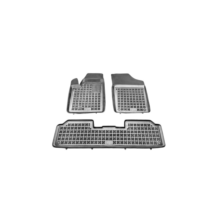 REZAW PLAST Tailored 201215 Floor mat set Elastomer, Front and Rear, Quantity: 3, Black