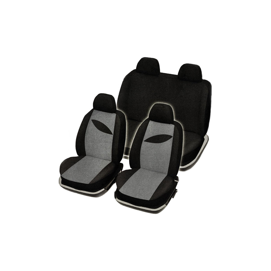 RED SIGN 167875 Car seat cover Black, Patterned, Polyester, Front and Rear
